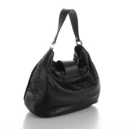 Gucci Guccissima Large New Ladies Web Hobo Black 3 of 6