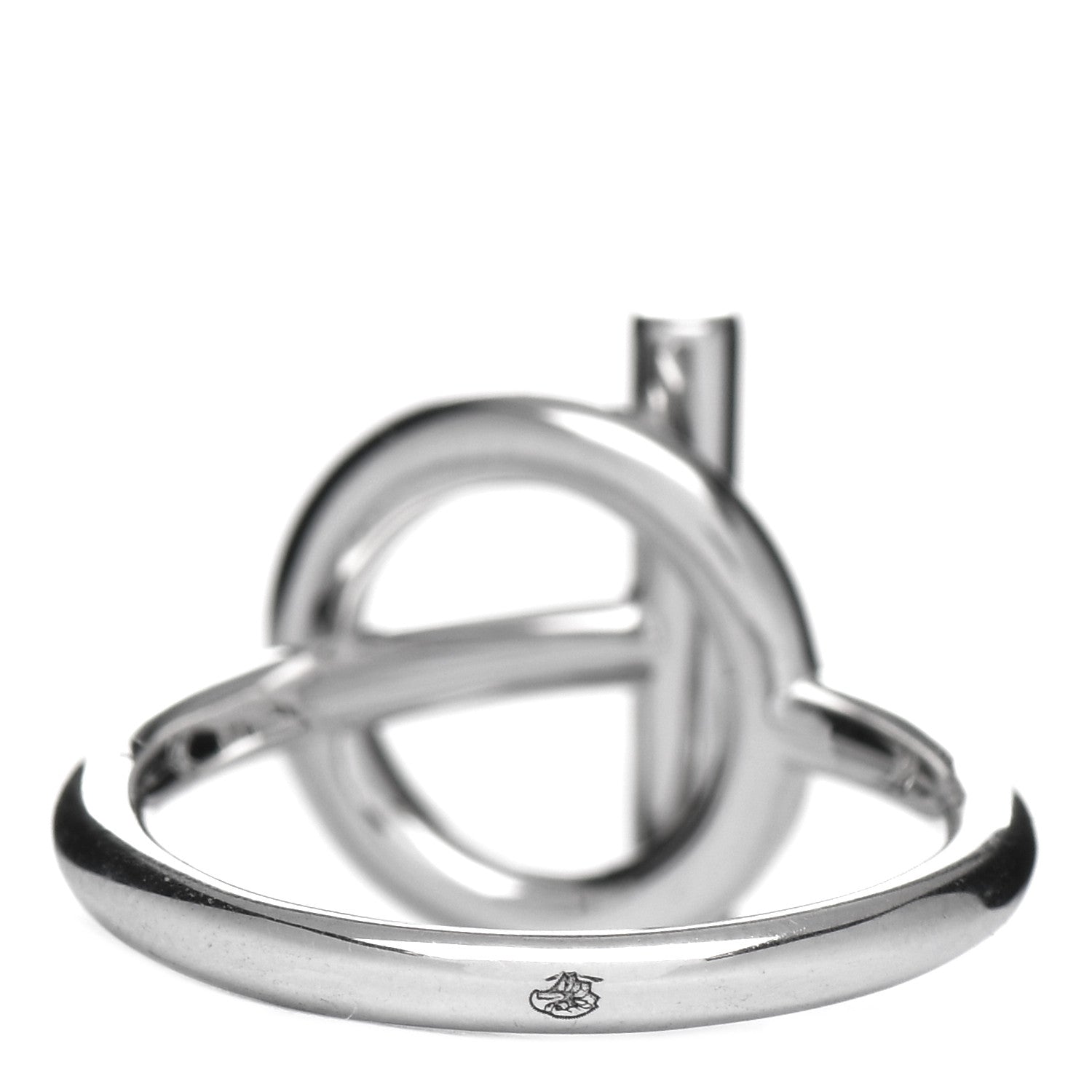 Hermes 18K White Gold Diamond PM Echappee Ring 49 5 3 of 5