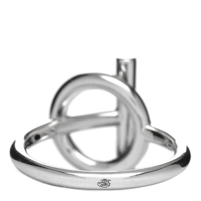 Hermes 18K White Gold Diamond PM Echappee Ring 49 5 3 of 5