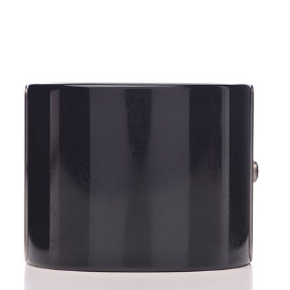 Chanel Resin Baguette Crystal CC Cuff Black 3 of 6