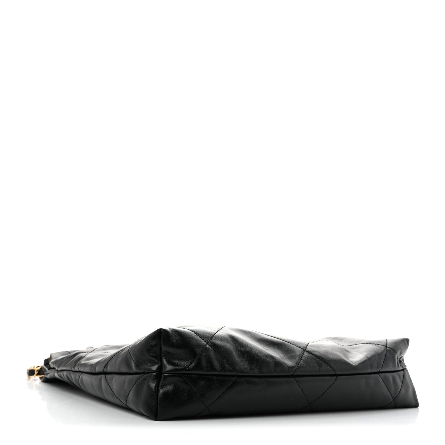 Shiny Calfskin Quilted Small Chanel 22 Black