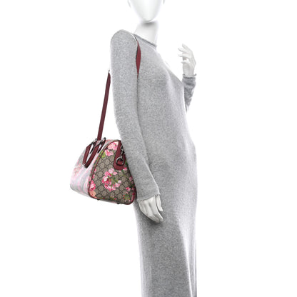 Gucci GG Supreme Monogram Blooms Medium Boston Beige Multicolor Dry Rose 2 of 13
