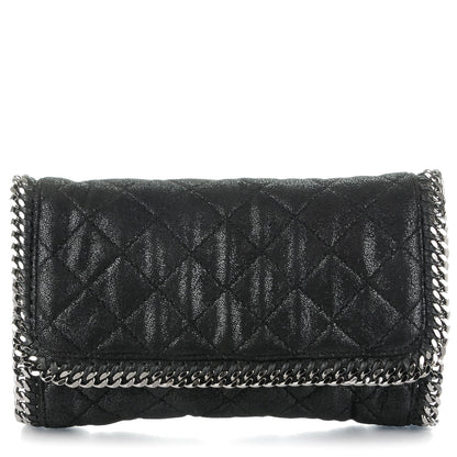 Stella McCartney Shaggy Deer Quilted Falabella Clutch Black 1 of 9