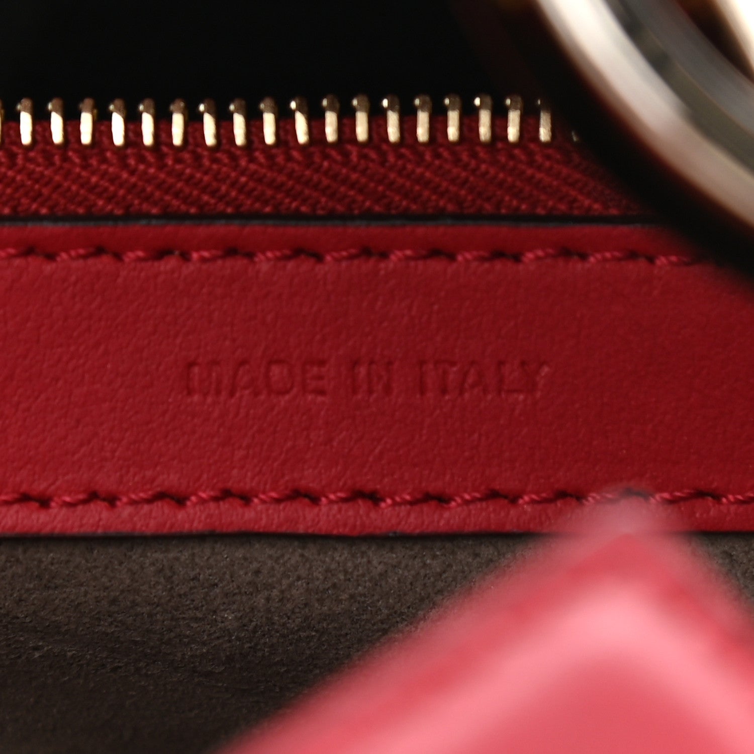Fendi Vitello Century Opaco F is Fendi Bi-Color Small Runaway Satchel Fragola Black 7 of 11