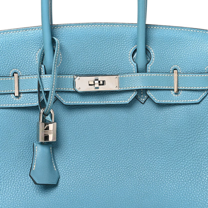 Hermes Togo Birkin 30 Blue Jean 8 of 13
