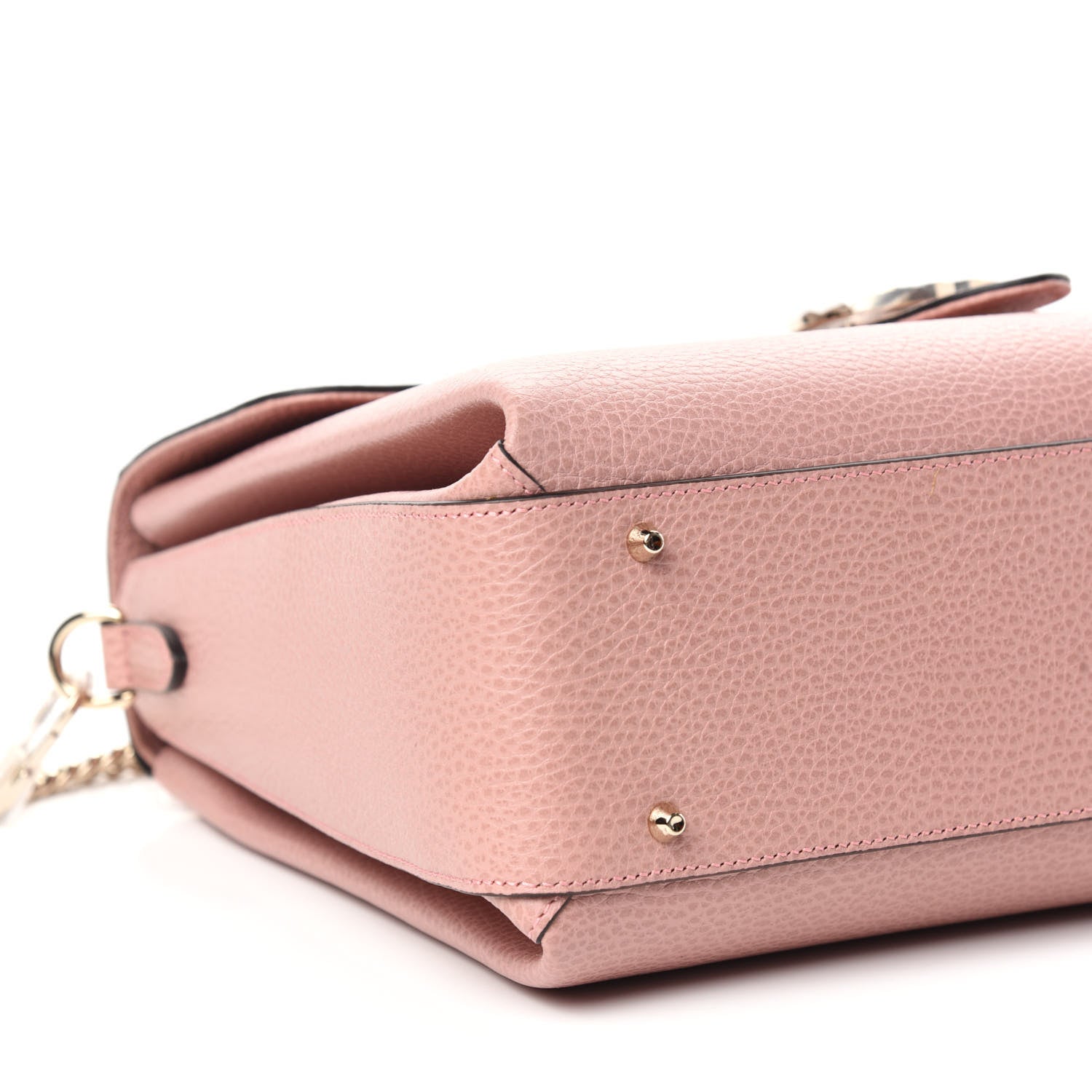 Gucci Dollar Calfskin Medium Interlocking G Top Handle Shoulder Bag Soft Pink 8 of 10