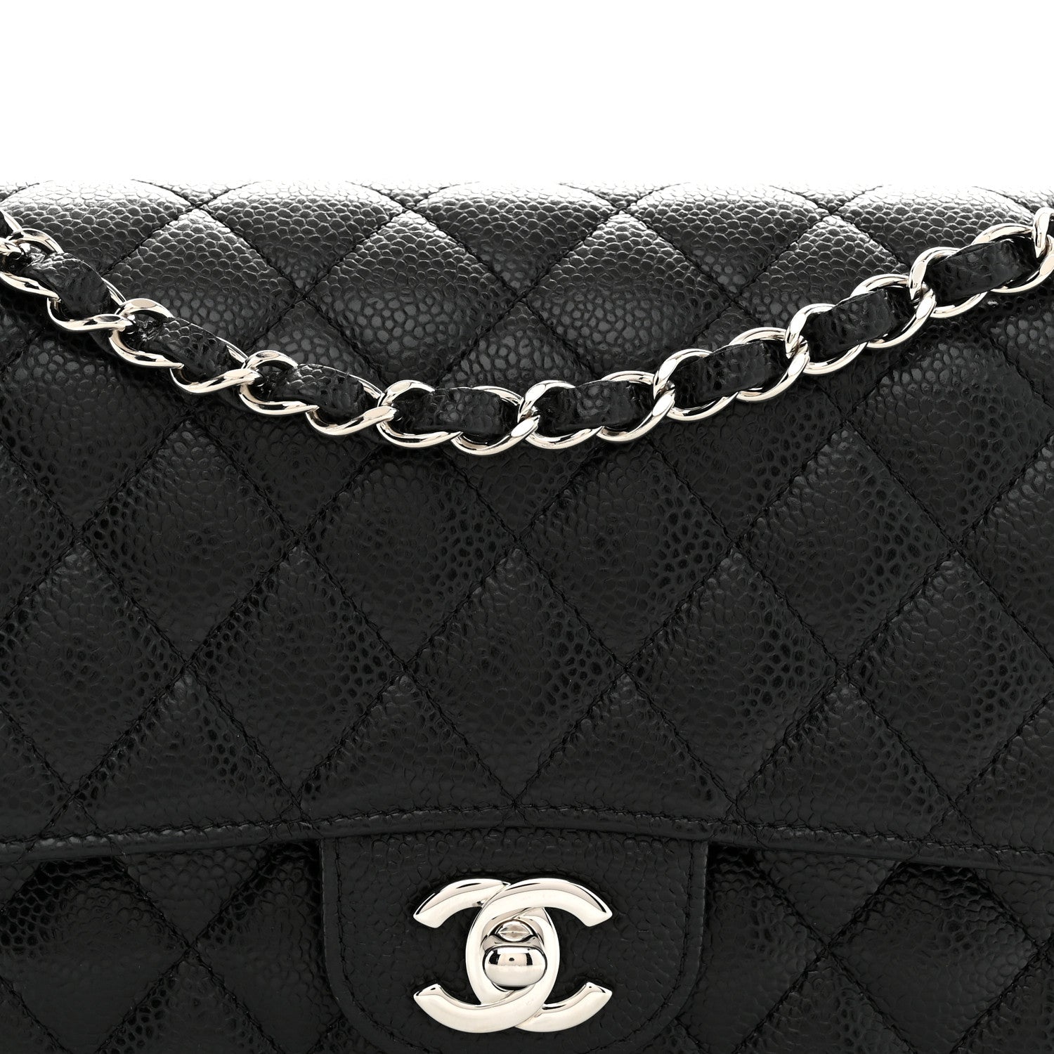 Chanel Caviar Quilted Medium Double Flap Black 8 of 11