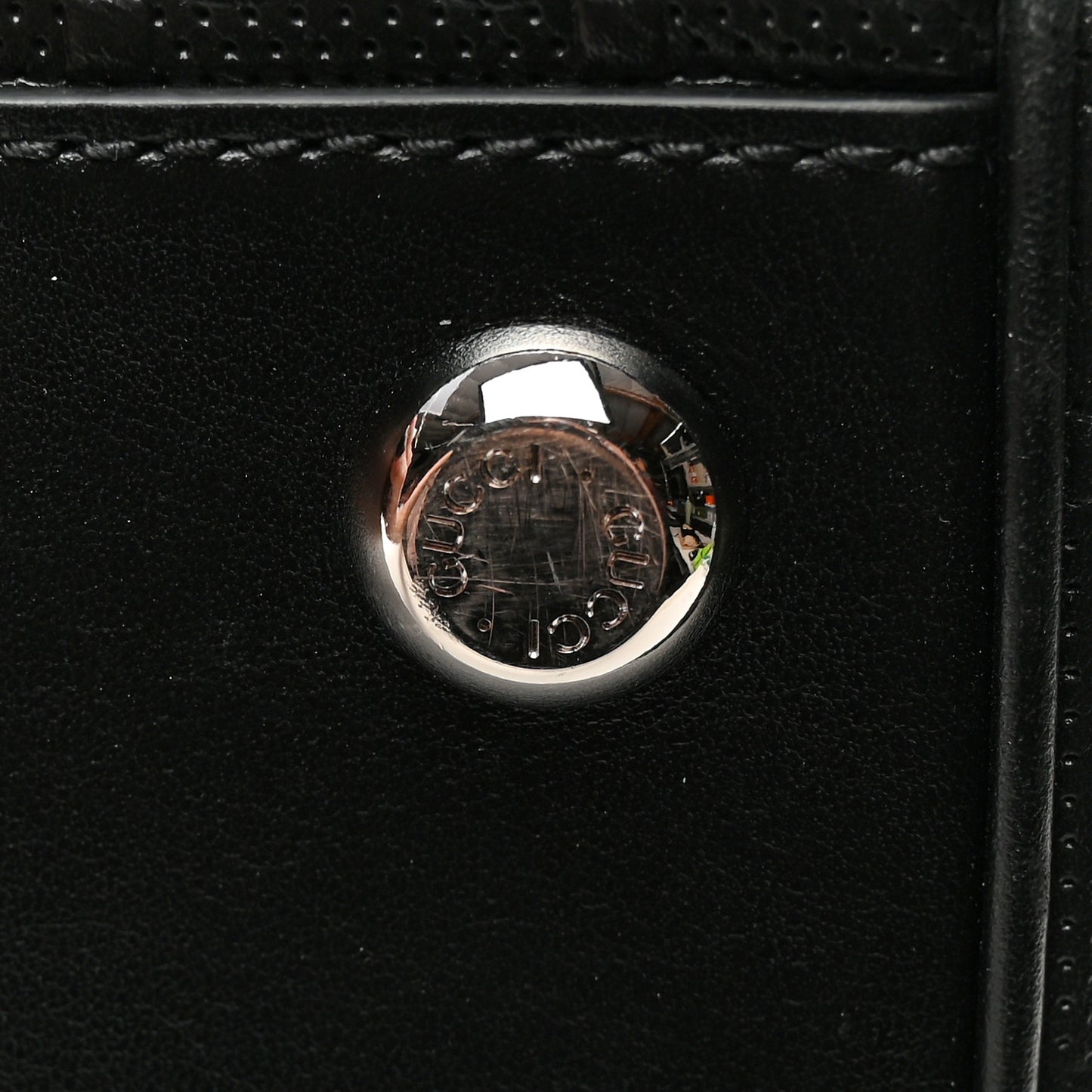 Calfskin GG Tennis Embossed Duffle Bag Black