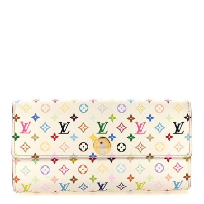 Louis Vuitton Monogram Multicolor Sarah Wallet White Litchi 1 of 13