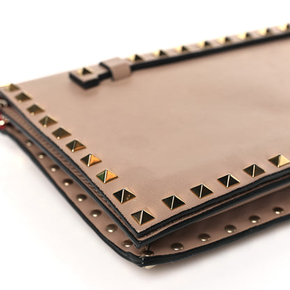 Valentino Garavani Nappa Rockstud Wristlet Clutch Alpaca 7 of 9