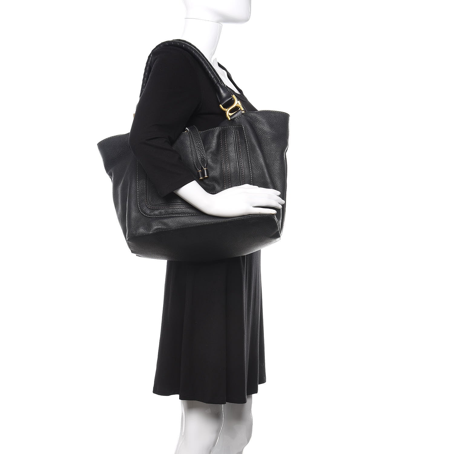 Chloe Calfskin Large New Marcie Tote Black 2 of 12