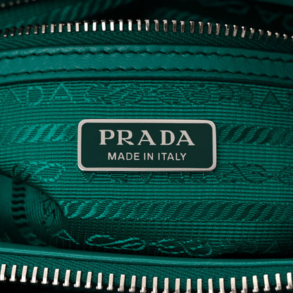 Prada Satin Crystal Mini Galleria Double Zip Tote Mango 6 of 10