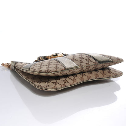 Gucci Monogram Bamboo Chain Shoulder Bag Metallic 4 of 7