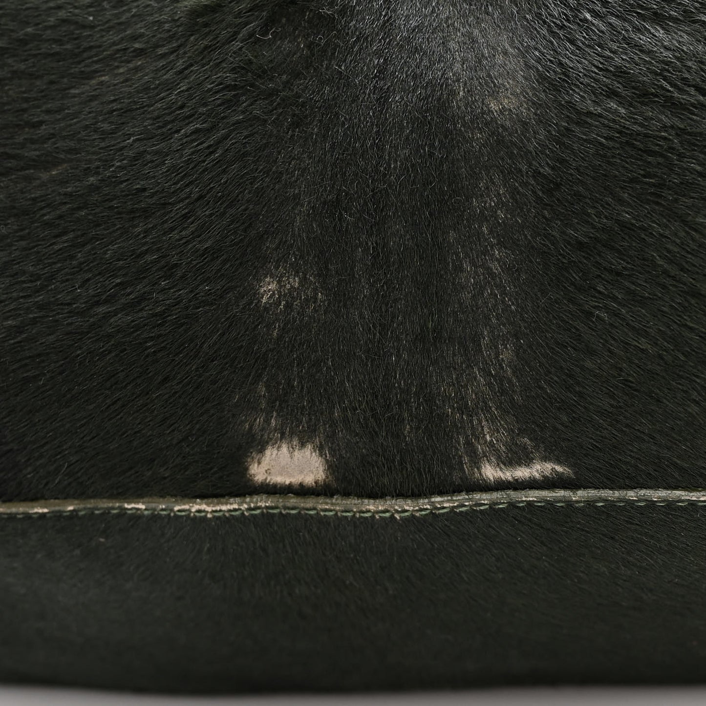Agneau Pony Hair Classic Silver Hardware City Olive