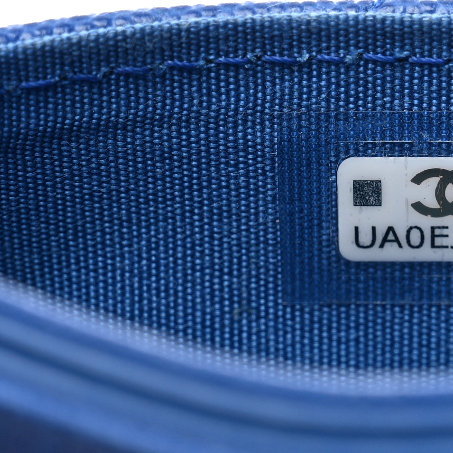 Chanel Caviar Quilted Studded CC Card Holder Blue 8 of 9