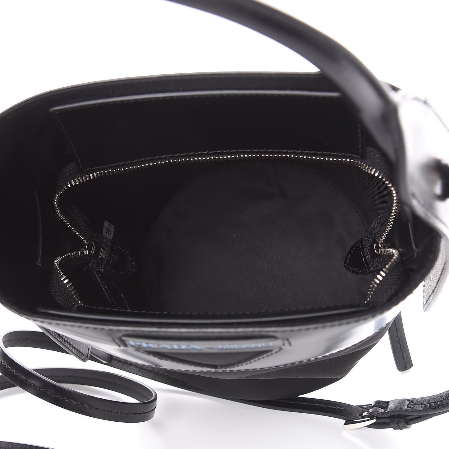 Tessuto Spazzolato Ouverture Bucket Bag Black