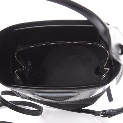 Prada Tessuto Spazzolato Ouverture Bucket Bag Black 5 of 7