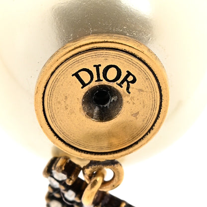 Christian Dior Pearl Crystal J'Adior Tribal Earrings Gold 4 of 5