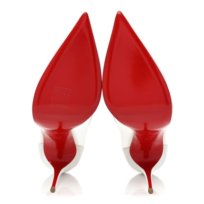 Christian Louboutin Kid Rete Galativi 100 Pumps 39.5 Bianco 5 of 9
