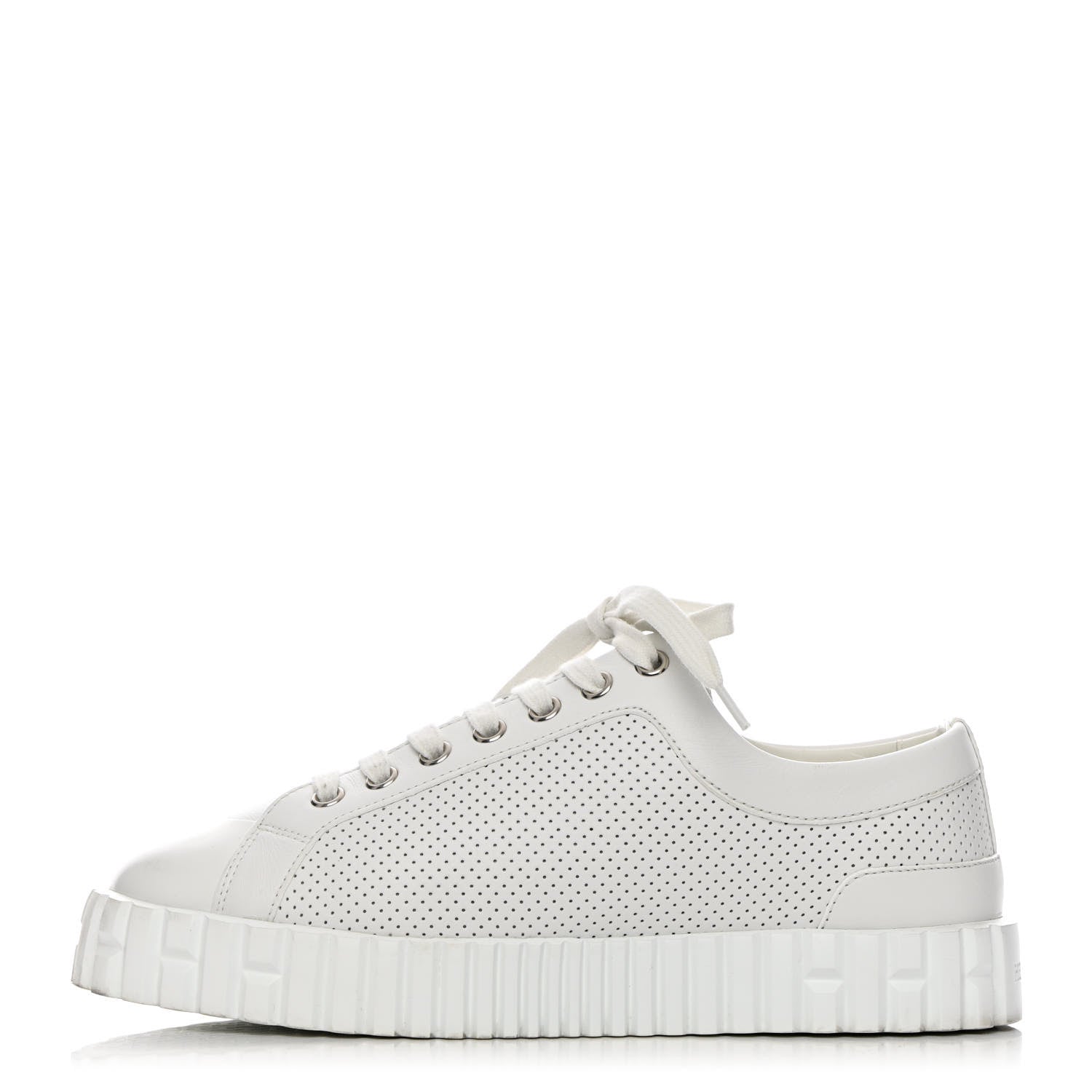Hermes Perforated Calfskin Cross Sneakers 36 White 1 of 12