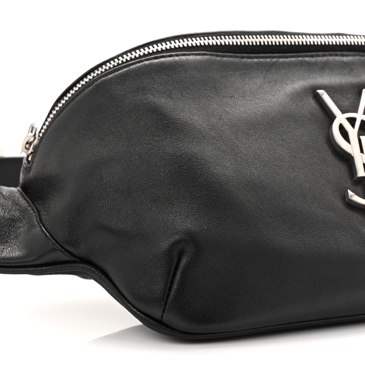 Saint Laurent Calfskin Monogram Belt Bag Black 9 of 11