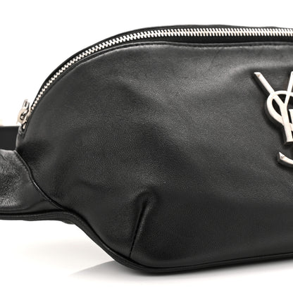 Saint Laurent Calfskin Monogram Belt Bag Black 9 of 11
