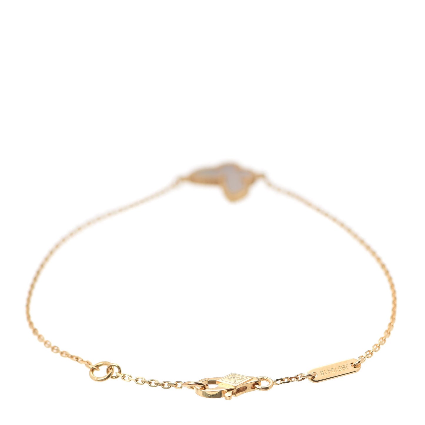 18K Yellow Gold Mother of Pearl Sweet Alhambra Butterfly Bracelet