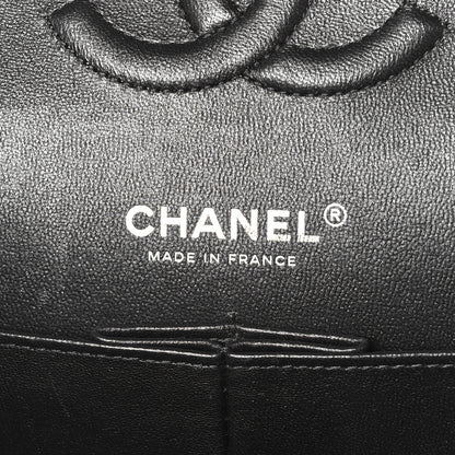 Chanel Patent Calfskin Quilted Medium Double Flap So Black So Black 6 of 11