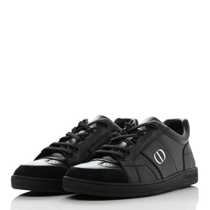 Christian Dior Calfskin Suede Logo Sneakers 38 Black 3 of 10