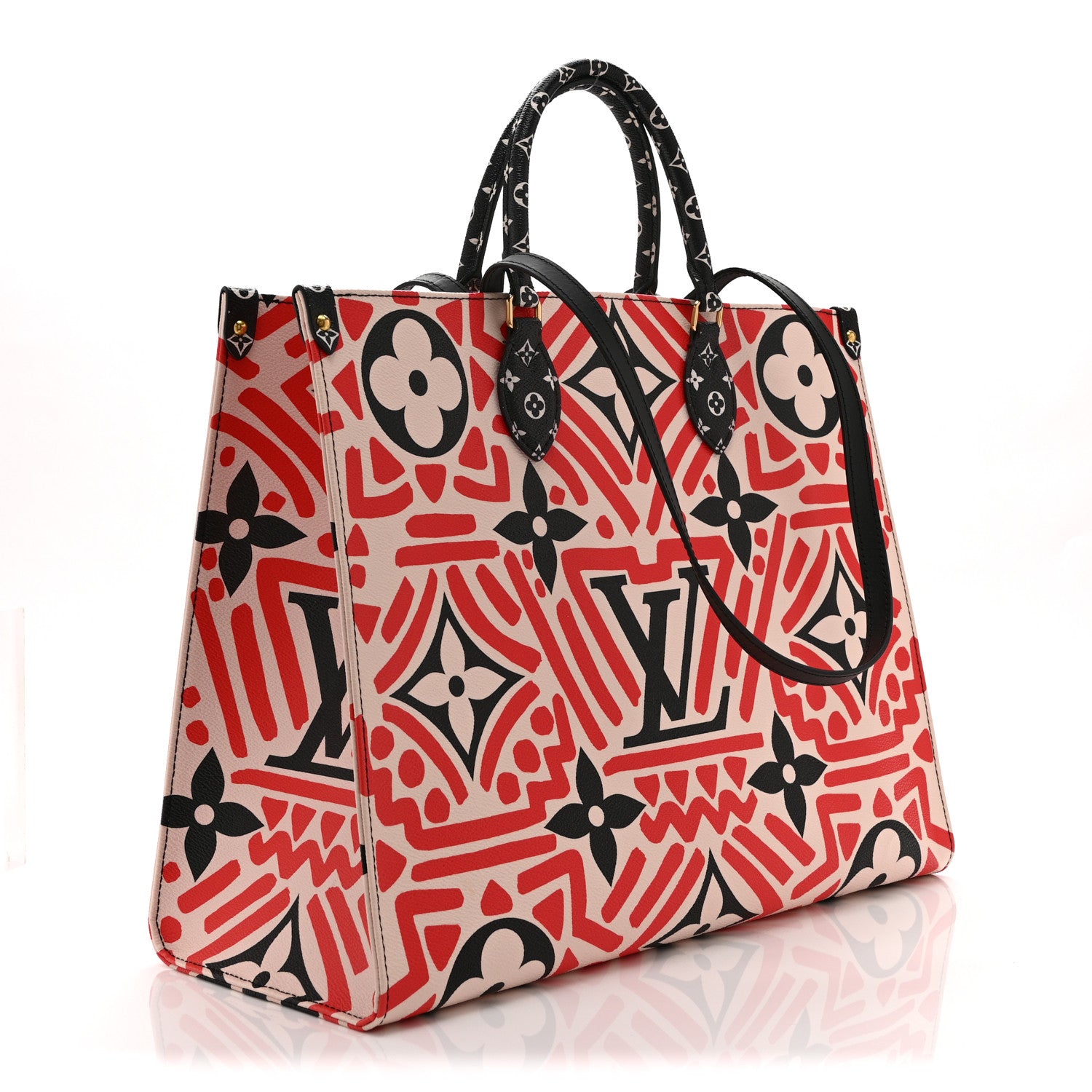 Louis Vuitton Monogram Giant Crafty Onthego GM Creme Rouge Black 3 of 10