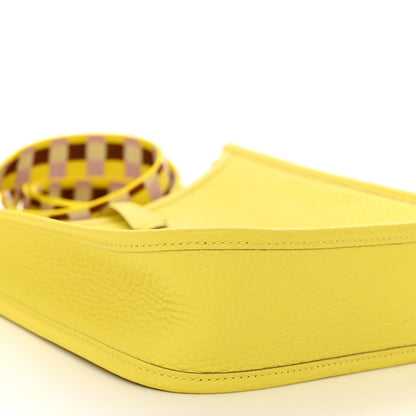 Hermes Taurillon Clemence Quadrille Evelyne TPM Lime Citron Rouge H Mauve Sylvestre 9 of 11