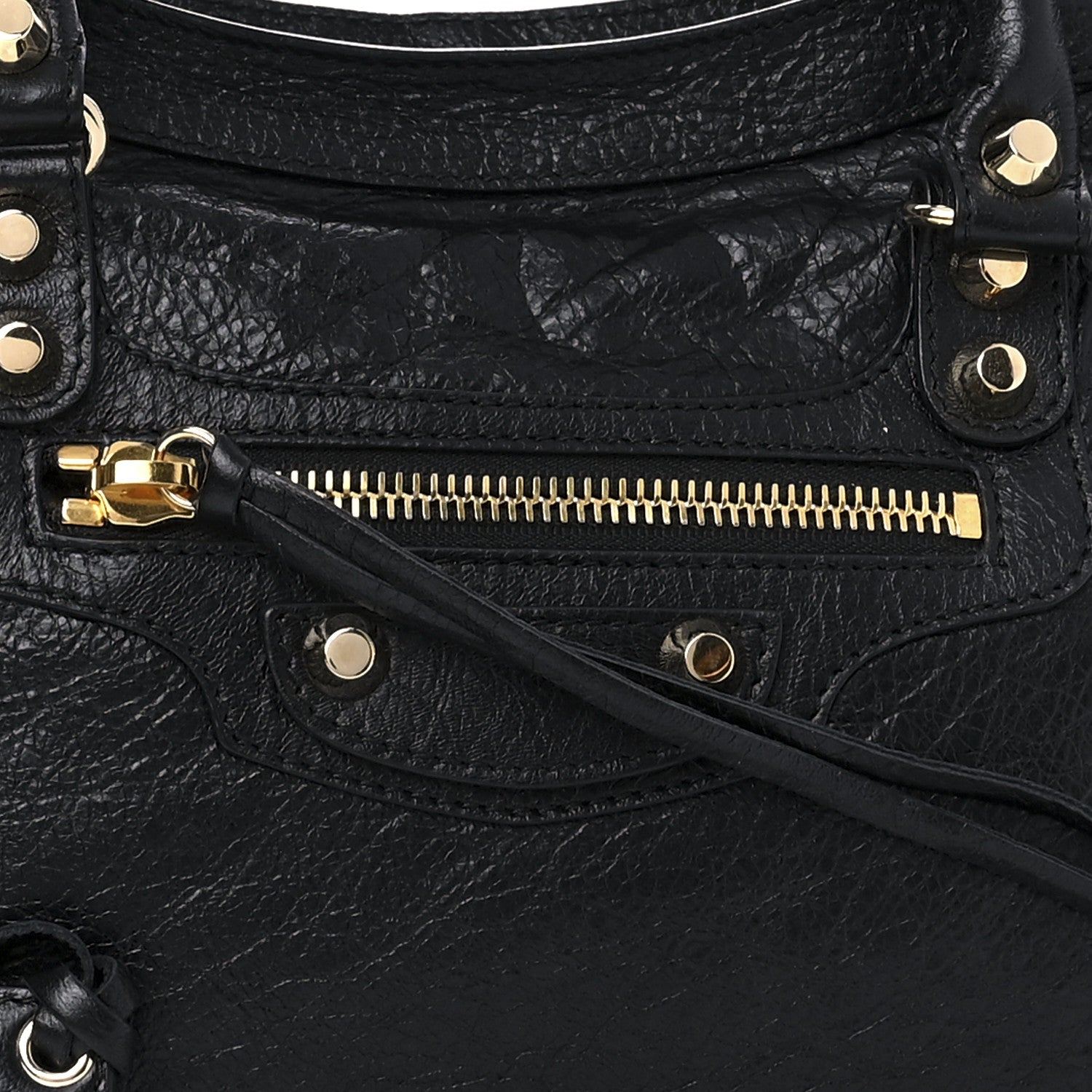 Balenciaga Agneau Classic Gold Hardware S City Graffiti Strap Black 7 of 8