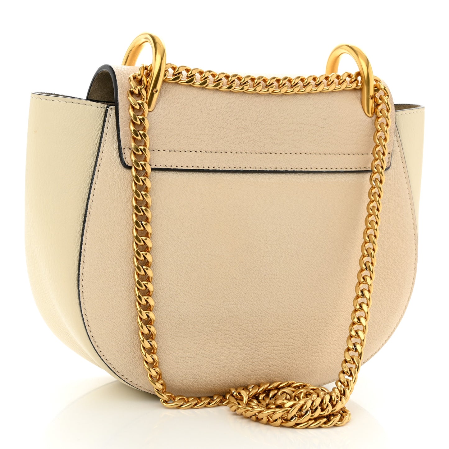 Grained Lambskin Drew Crossbody Beige