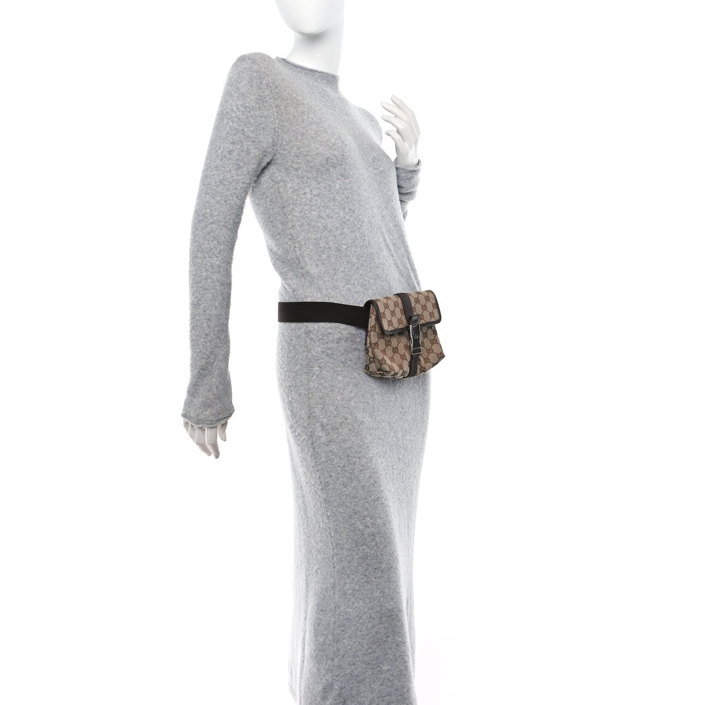Monogram Waist Pouch Bag Dark Brown