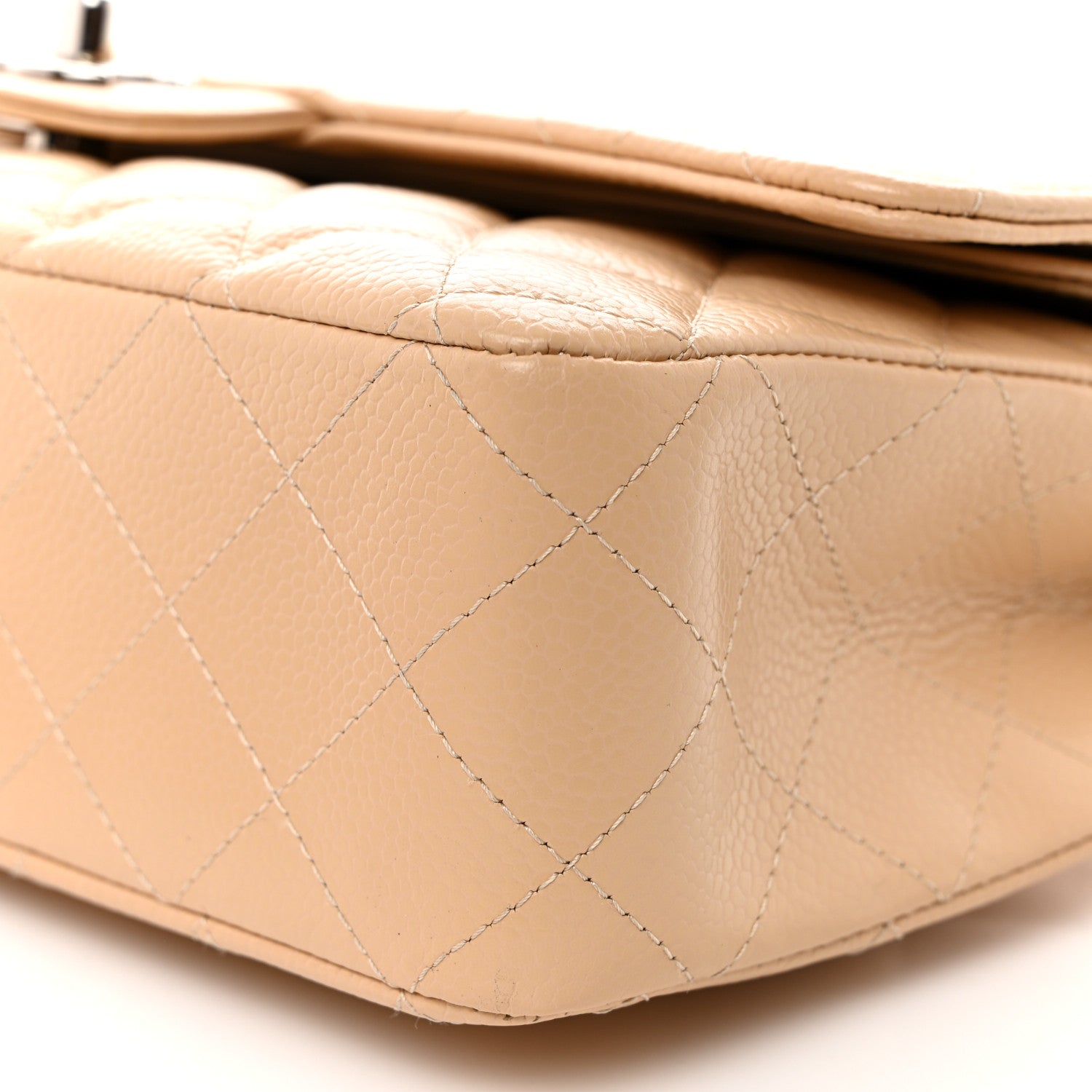 Chanel Caviar Quilted Medium Double Flap Beige 10 of 10