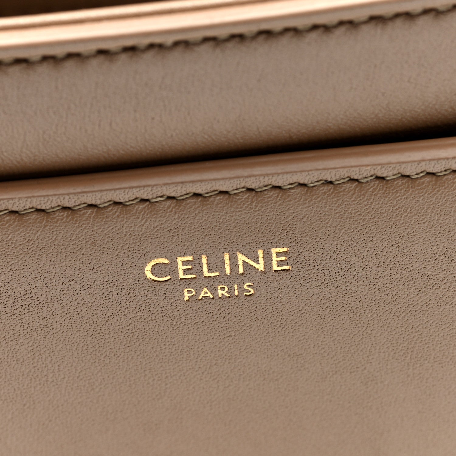 Celine Satinated Calfskin Small 16 Top Handle Bag Smoked Brown 6 of 10