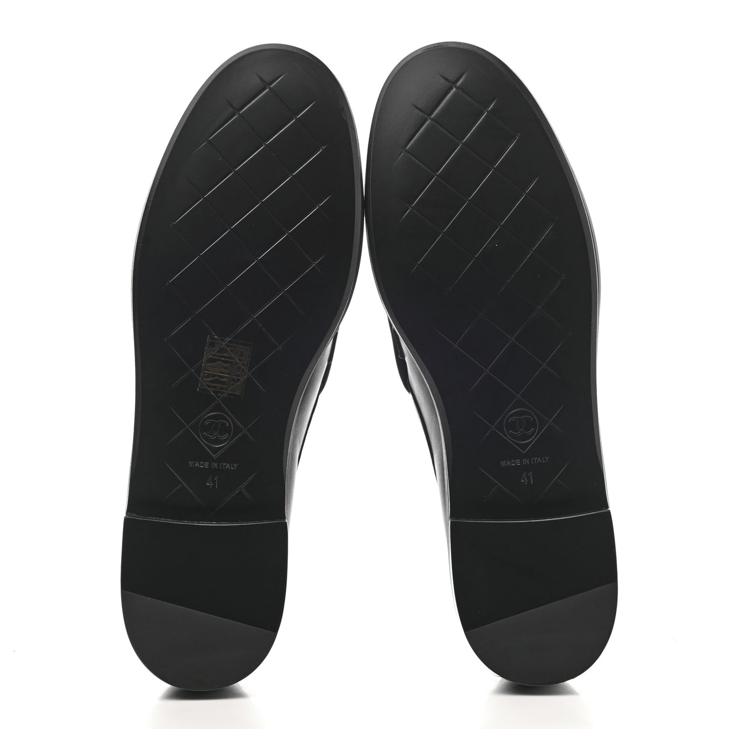 Lambskin Quilted CC Turnlock Loafers 41 Black