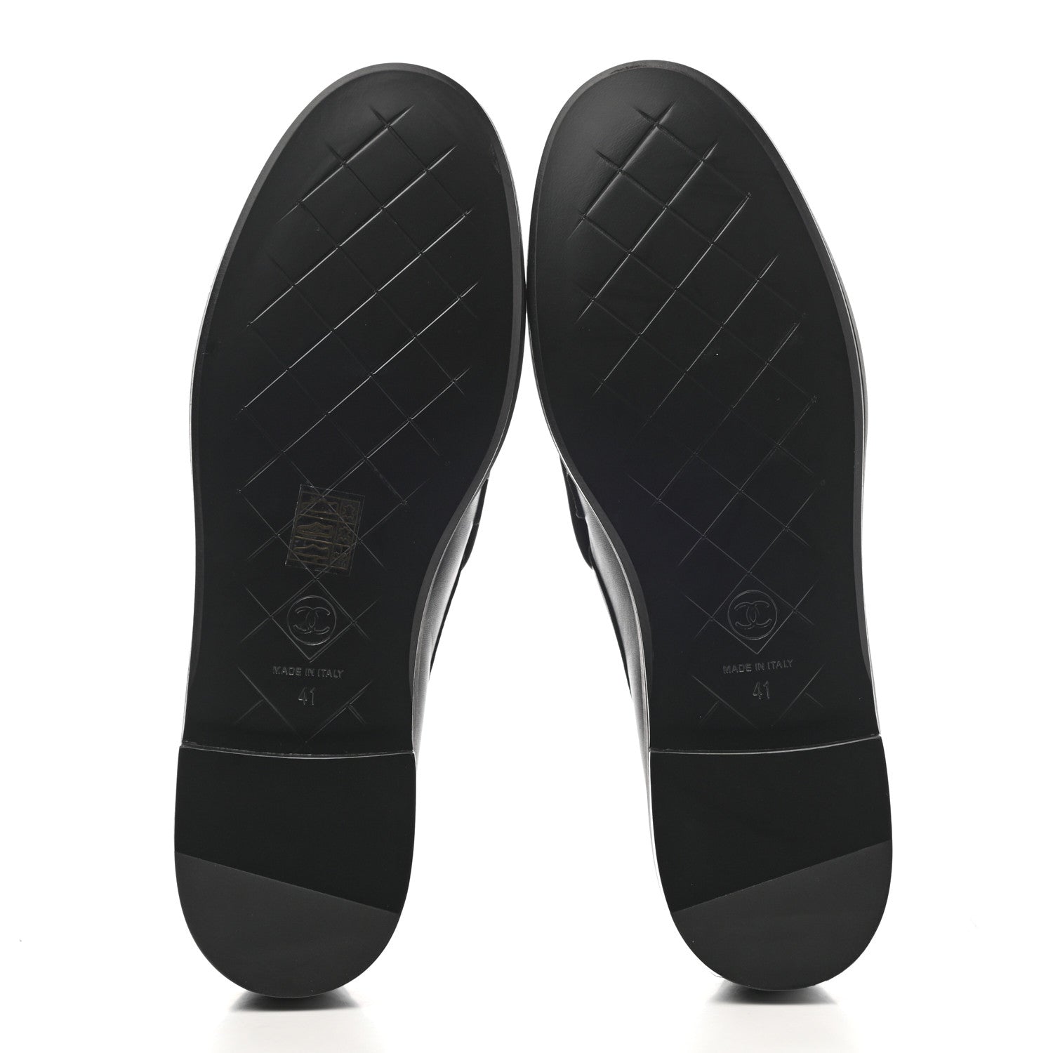Chanel Lambskin Quilted CC Turnlock Loafers 41 Black 5 of 9