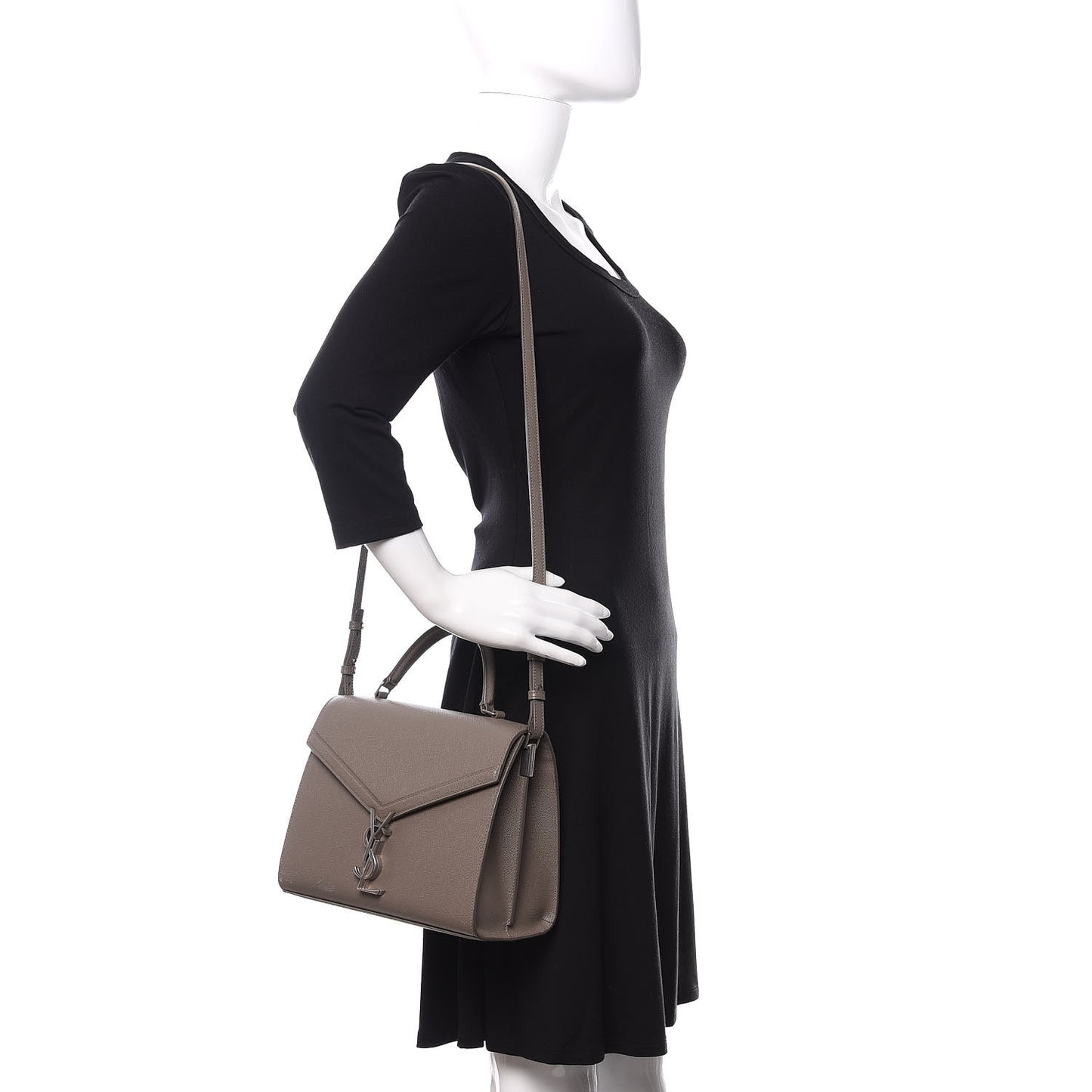 Grain de Poudre Medium Classic Monogram Cassandra Top Handle Fog
