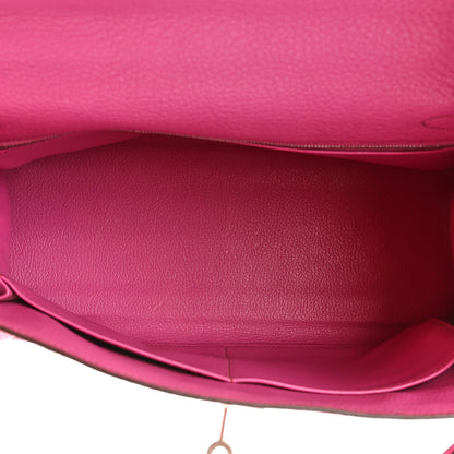 Hermes Chevre de Coromandel Kelly Retourne 32 Fuchsia 4 of 14