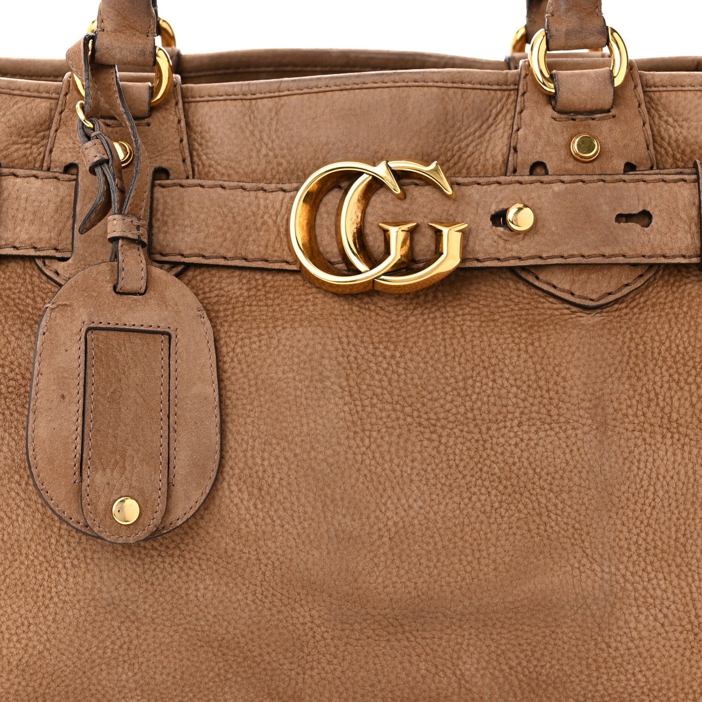 Suede Medium GG Running Tote Brown