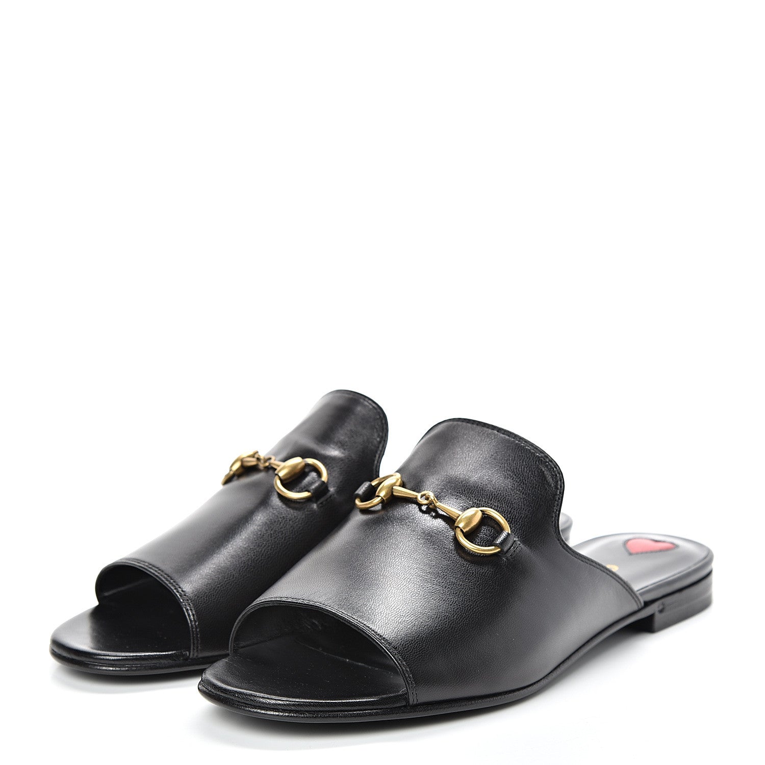 Gucci Malaga Kid Horsebit Slide Sandals 36 Black 3 of 8