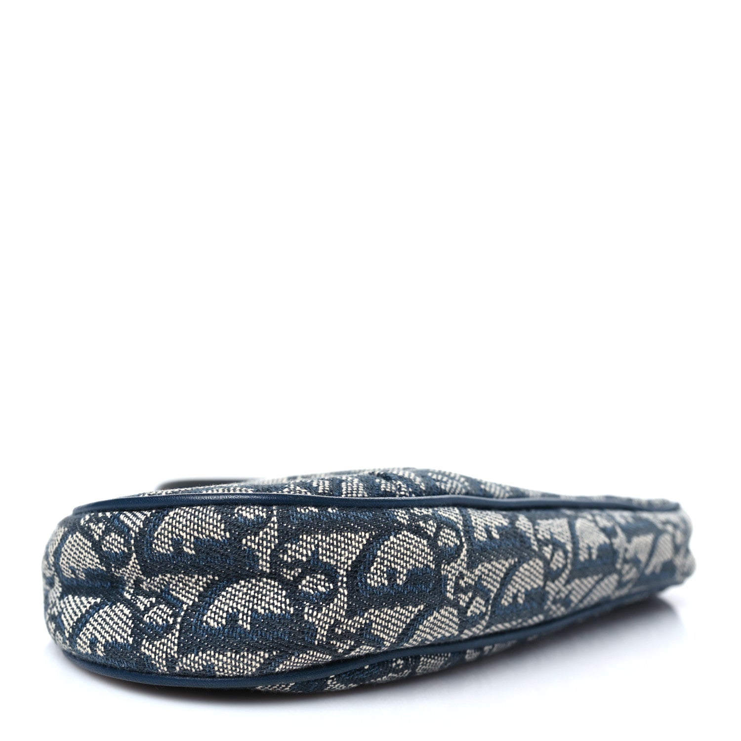Christian Dior Monogram Mini Saddle Pochette Navy 4 of 10