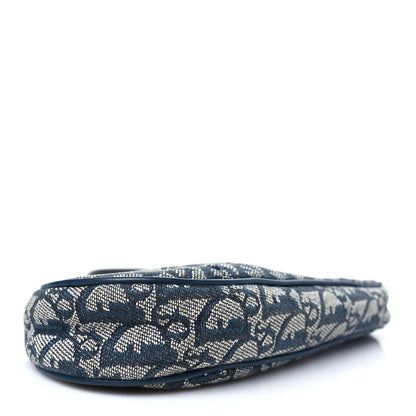 Christian Dior Monogram Mini Saddle Pochette Navy 4 of 10