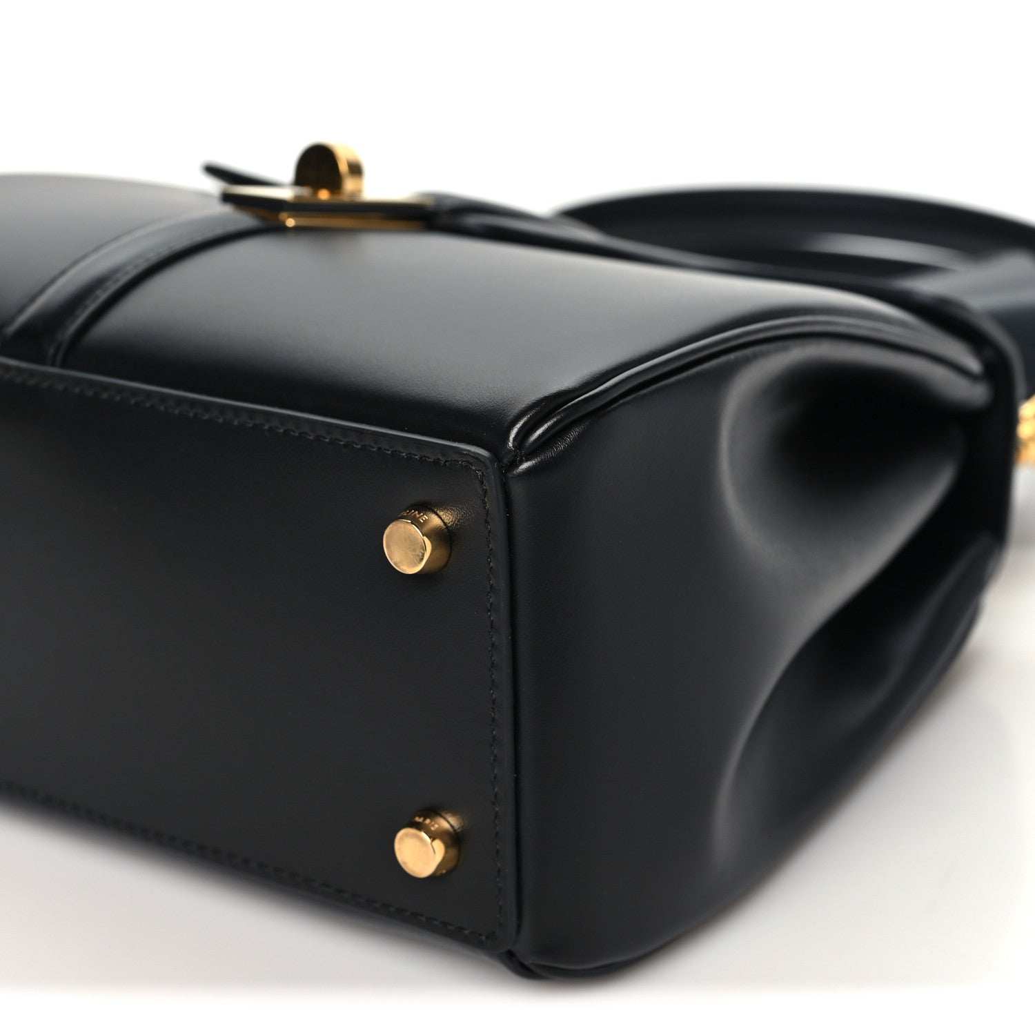 Celine Satinated Calfskin Small 16 Top Handle Bag Black 9 of 11