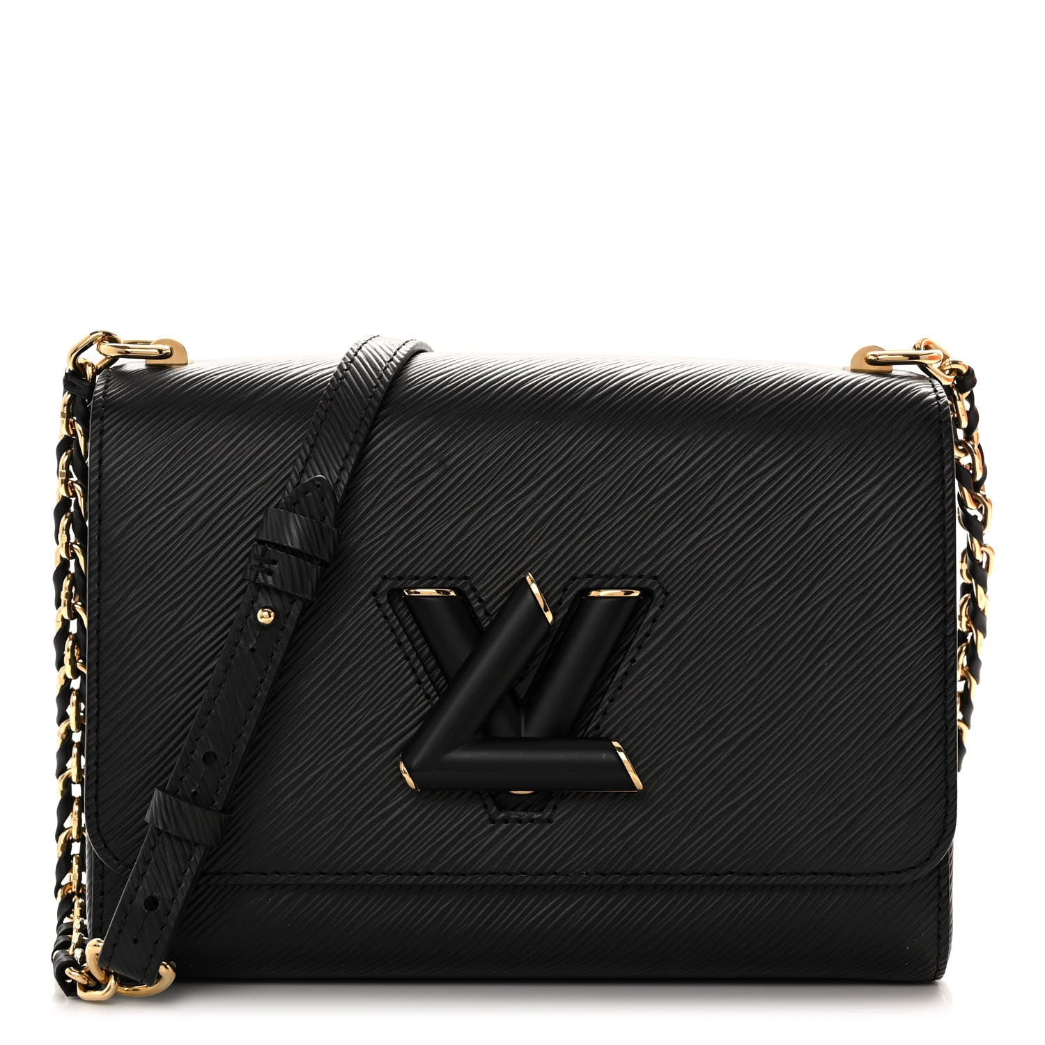 Louis Vuitton Epi Twist Braided Strap Shoulder Bag MM Black 1 of 12
