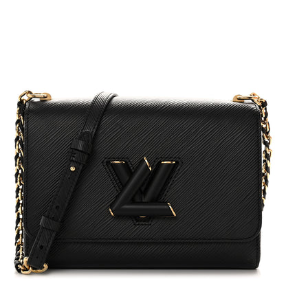 Louis Vuitton Epi Twist Braided Strap Shoulder Bag MM Black 1 of 12