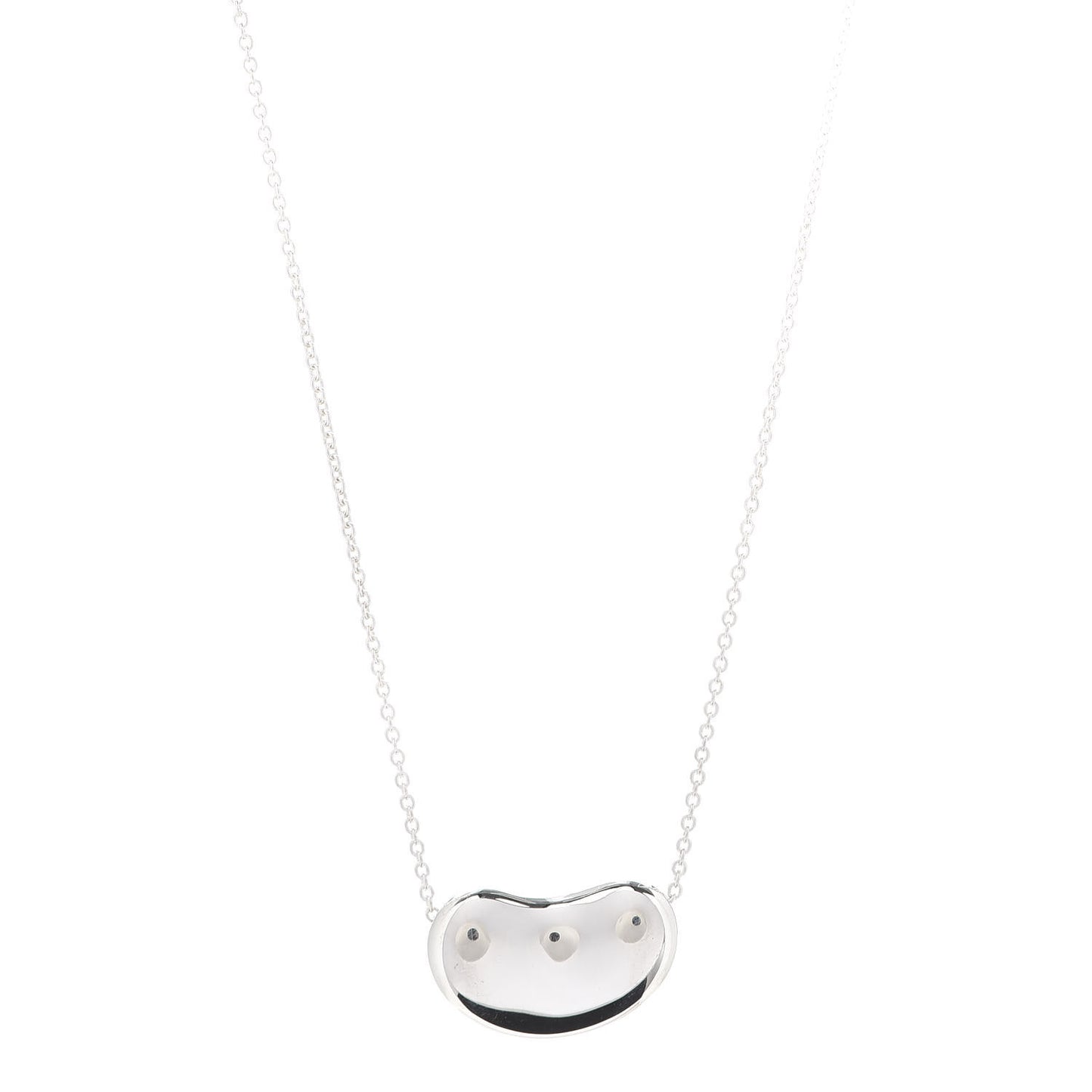 Sterling Silver 18mm Elsa Peretti Bean Pendant Necklace