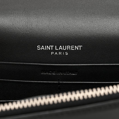 Saint Laurent Smooth Calfskin Classic Monogram Kate Tassel Chain Wallet Black 6 of 9