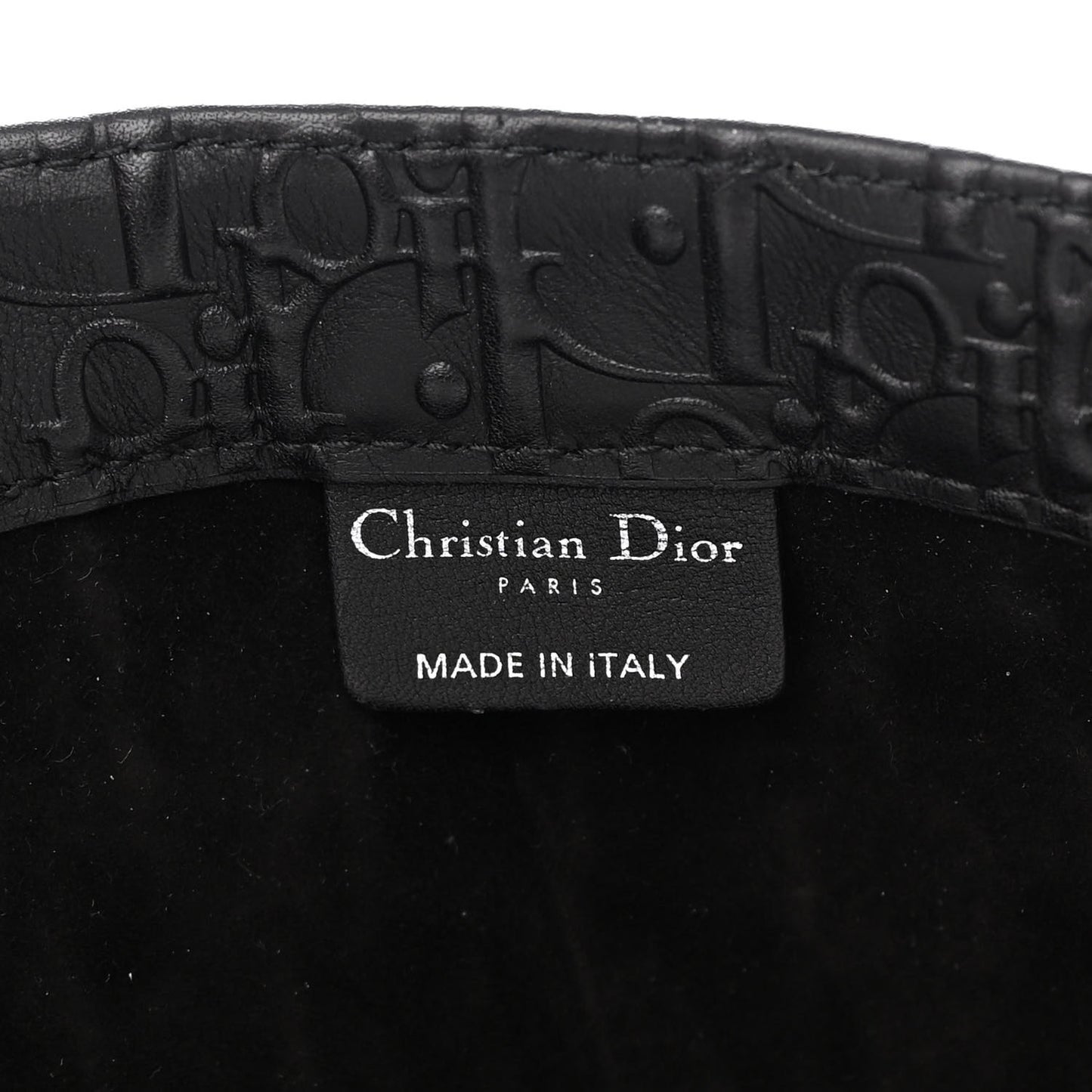 Oblique Calfskin Embossed Large Book Tote Black